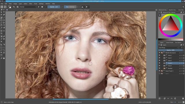 How to retouch a Portrait with Wavelet Decompose in KRITA 4.0 смотреть онлайн