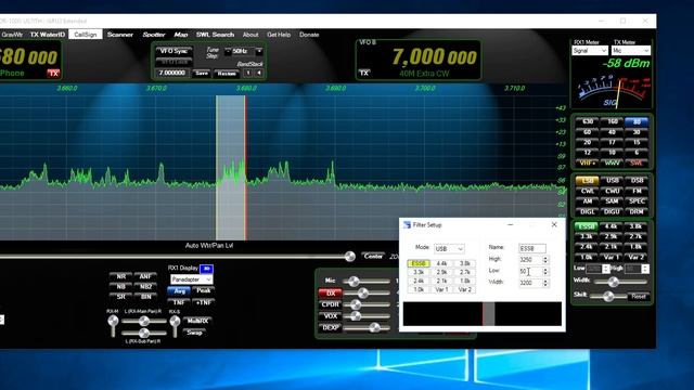 PowerSDR. Настройка приемных фильтров. смотреть онлайн