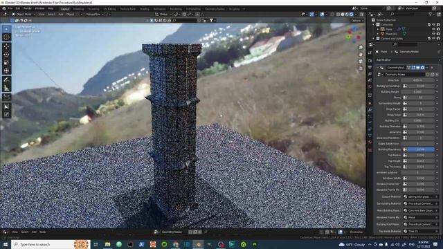 blender Geometry Nodes - Free Tower and skyscraper buildings generator смотреть онлайн