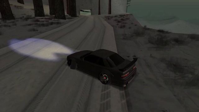 лютый зимний дрифт на Nissan Silvia S13 смотреть онлайн