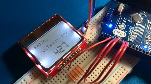 Подключение LCD экрана от Nokia 5110 к Arduino смотреть онлайн