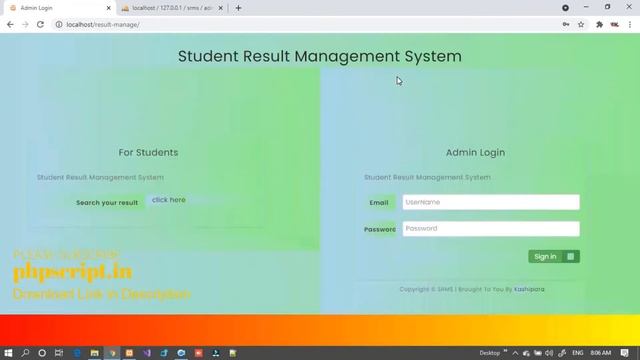 PHP Student Result Management System | Student Result View php script | PHP Result View script смотреть онлайн