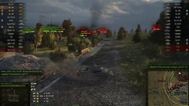 10 боев на Об 140 Т-62А Bat.-Châtillon 25 t смотреть онлайн