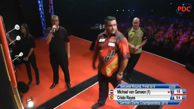 Michael van Gerwen vs Cristo Reyes | Round | 2018 German Darts Championship смотреть онлайн