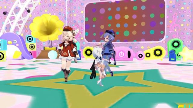 【Genshin Impact MMD】 Paimon, Klee, Qiqi Pico Pico Tokyo смотреть онлайн