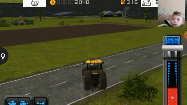 Фермер симулятор 16, играем по сети, купили новый комбайн смотреть онлайн