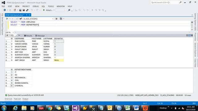 Joins in SQL Server 2014 PART I || INNER JOIN and EQUI JOIN in SQL Server 2014 смотреть онлайн