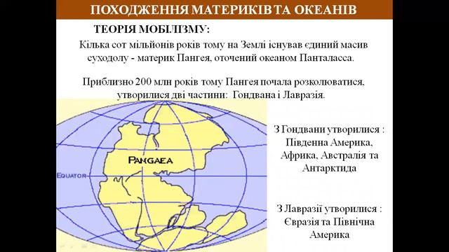 ПОХОДЖЕННЯ МАТЕРИКІВ ТА ОКЕАНІВ смотреть онлайн