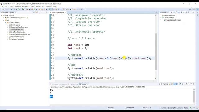 Java ARITHMETIC Operator With Easy Example смотреть онлайн