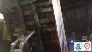 Мойка самосвала кузова и рамы. Грузовая мойка 24 часа.