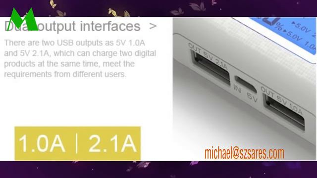 High Capacity Travel Portable Mobile Cellphones Power Bank 10000mAh #PB004