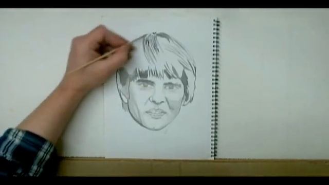 Ink drawing, Davy Jones, The Monkees смотреть онлайн