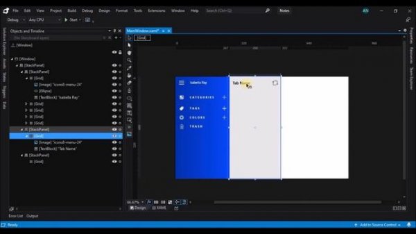 WPF Tutorial : XAML UI design in Visual studio blend 2019 | NOTES APP | C# WPF | Source Code