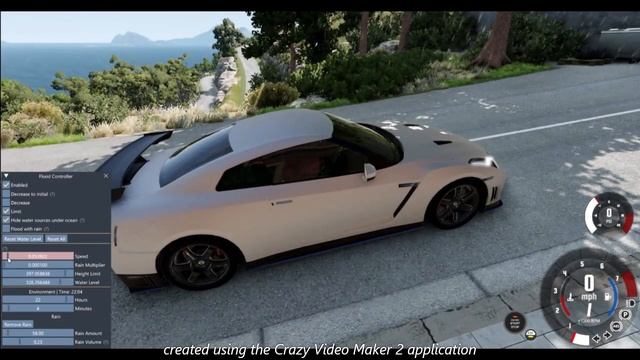 NISSAN GTR FLOOD BEAMNG DRIVE смотреть онлайн