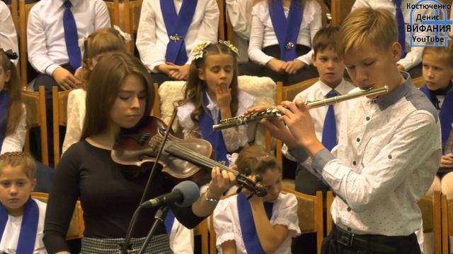 Белый снег, песня+скрипка 29.12.2019 Вифания смотреть онлайн