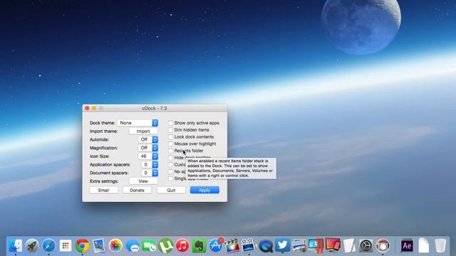 Dock 3D no Mac OS-X Yosemite смотреть онлайн