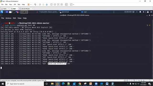 New Microsoft MSHTML Zero-Day Exploit (CVE-2021-40444) POC - Analysis with Process Monitor смотреть онлайн