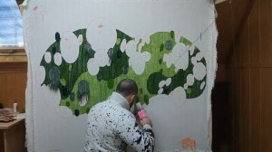 ПОЛНЫЙ ПРОЦЕСС ИЗГОТОВЛЕНИЯ ТАФТИНГОВО КОВРА БОЛЬШОГО РАЗМЕРА | ТАФТИНГ | ДВУХУРОВНЕВЫЙ КОВЕР