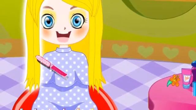 Стильная прическа малышки - игра для девочек смотреть онлайн