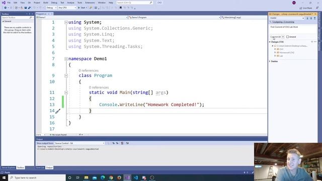 How to Commit & Push to GitHub in Visual Studio 2019 смотреть онлайн