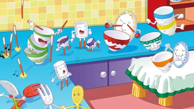 Super Teddy S3E8: Learn: bowl, cup, chopsticks, fork, knife, plate, and spoon. Pass me the spoon! смотреть онлайн