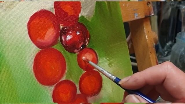Рисуем каждый день смородина живопись маслом мастеркласс смотреть онлайн