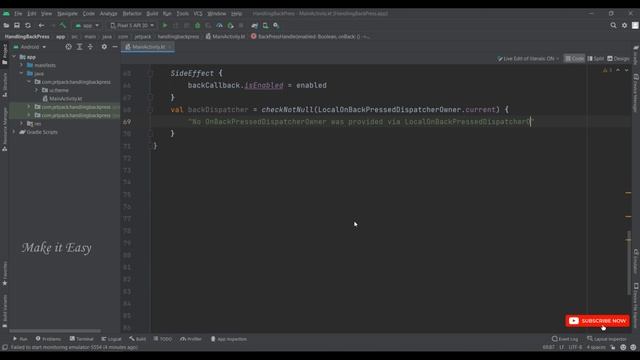 How to Handle Compose BackPress in Jetpack Compose | Android | Kotlin | Make it Easy смотреть онлайн