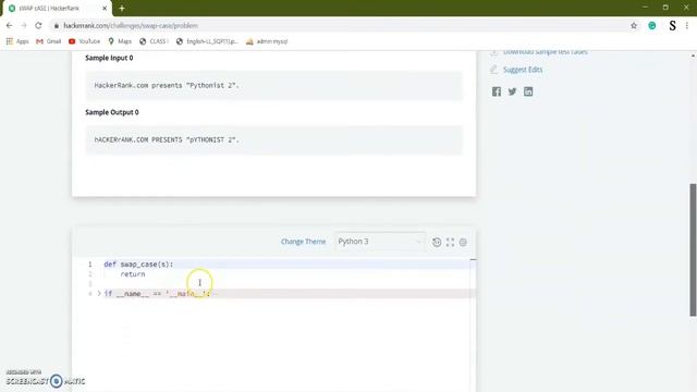 12. Python Swap Case || Python || Hacker Rank || Code Initiative смотреть онлайн