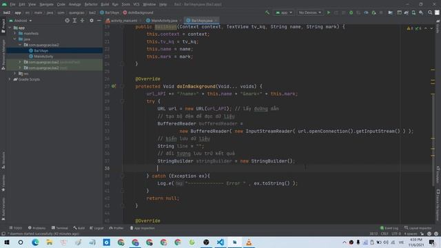 Get data từ API với AsyncTask | Android Networking смотреть онлайн