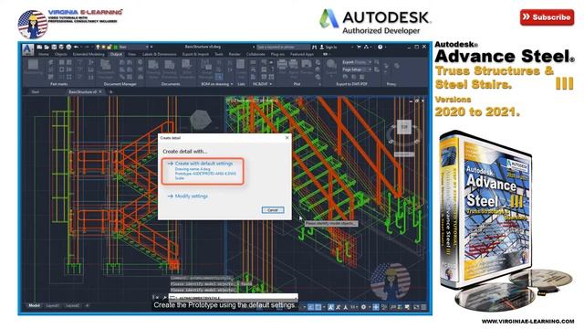 Advance Steel 2020 - 2021 Tutorial | Custom Detail Drawings| Lesson 23 | Preview.