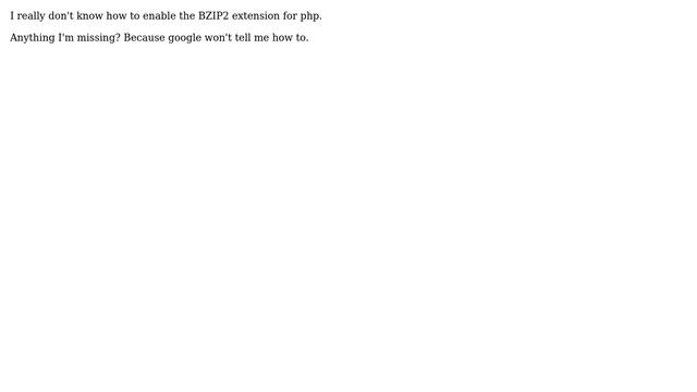 BZIP2 extension for php? смотреть онлайн