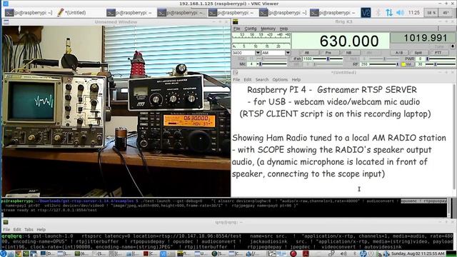 LIVE USB webcam audio/video streaming on Raspberry PI 4 - using Gstreamer RTSP SERVER:CLIENT script смотреть онлайн