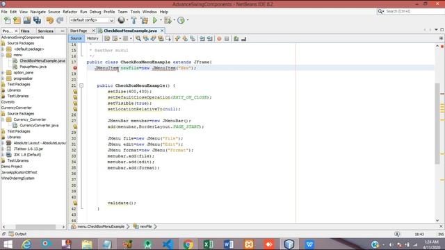 #38 Java Swing Tutorial | JCheckBoxMenuItem in java смотреть онлайн