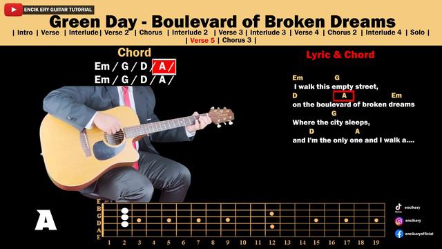 Green Day - Boulevard of Broken Dreams ( Guitar Chord Tutorial Playthrough + Lyrics ) смотреть онлайн