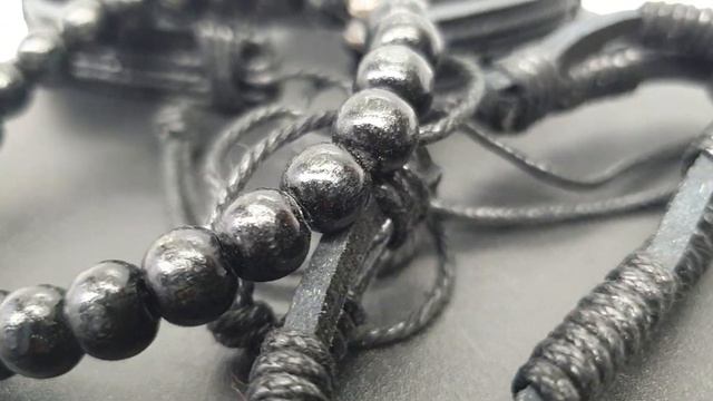 Бижутерия оптом - Кожаный браслет, набор 3 предмета Р16 смотреть онлайн