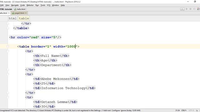 Part 18 HTML tables tutorial смотреть онлайн