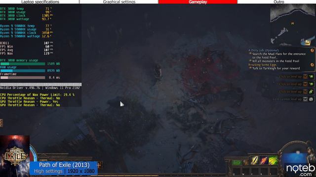 Acer Nitro 5 (2021) - Path of Exile Gameplay Test (Ryzen 9 5800HX, RTX 3080) смотреть онлайн