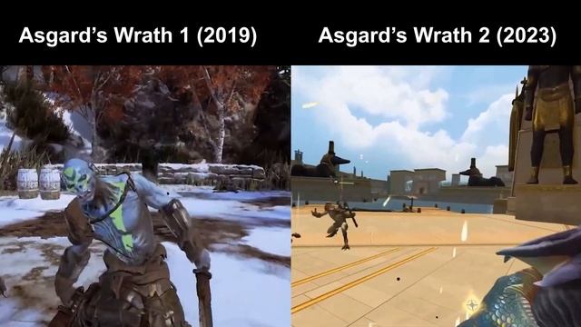 Asgard's Wrath 1 VS Asgard's Wrath 2 Gameplay Trailer Comparisons смотреть онлайн