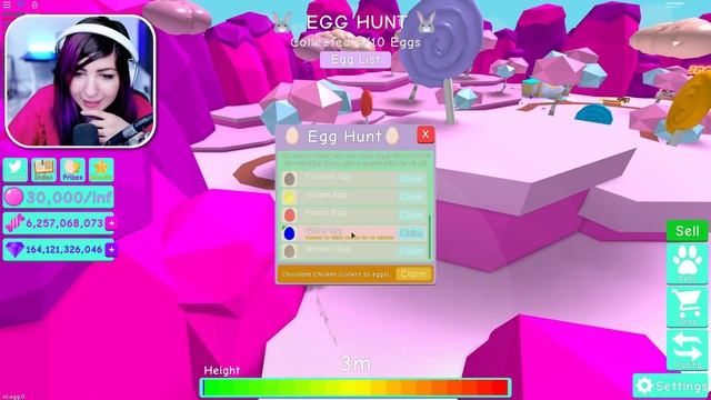 EGG HUNT WITH MY NOOB SISTER! ? (Chocolate Chicken Pet Reward) | Roblox Bubble Gum Simulator смотреть онлайн