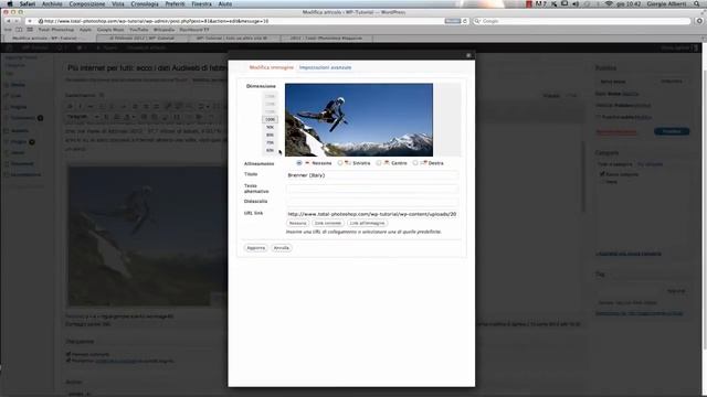 Wordpress - Aggiungere e gestire immagini смотреть онлайн