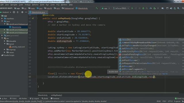 Calculate Distance Between Two Latitude And Longitude in Android Studio | Part 5 смотреть онлайн