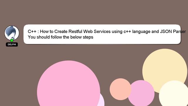 C++ : How to Create Restful Web Services using c++ language and JSON Parser смотреть онлайн