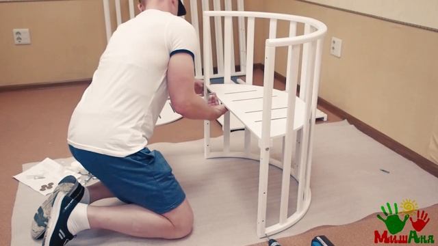 Сборка круглой кроватки-трансформер 7 в 1 смотреть онлайн