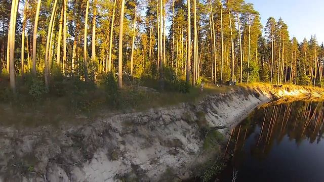 Полеты дрона на реке Лух смотреть онлайн