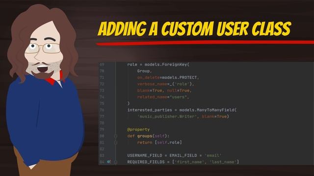 Authentication in Django, Custom User Class, Roles and Permissions. смотреть онлайн