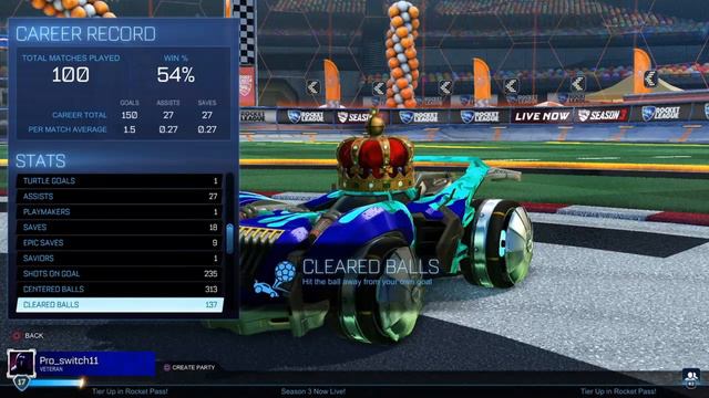 New Player in Rocket League showcases Stats after Match 100|1st Rocket League Video смотреть онлайн