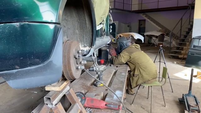 #саняпокажет Замена порога на машине | часть 2 смотреть онлайн