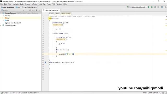 #312 Kotlin Tutorial | Creating Inner Class Object смотреть онлайн