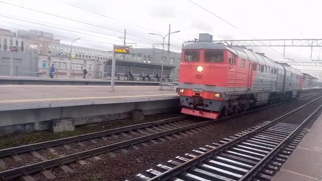 Тепловоз 2тэ116-1508 Следует с резервом Ленинский Проспект смотреть онлайн