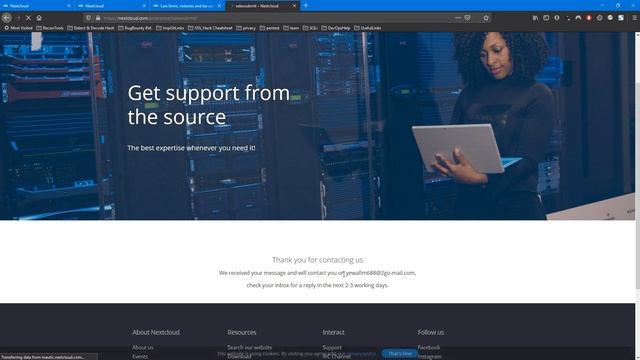 cross site scripting (xss) at nextcloud.com which will disclose XSRF TOKEN | bug bounty POC смотреть онлайн